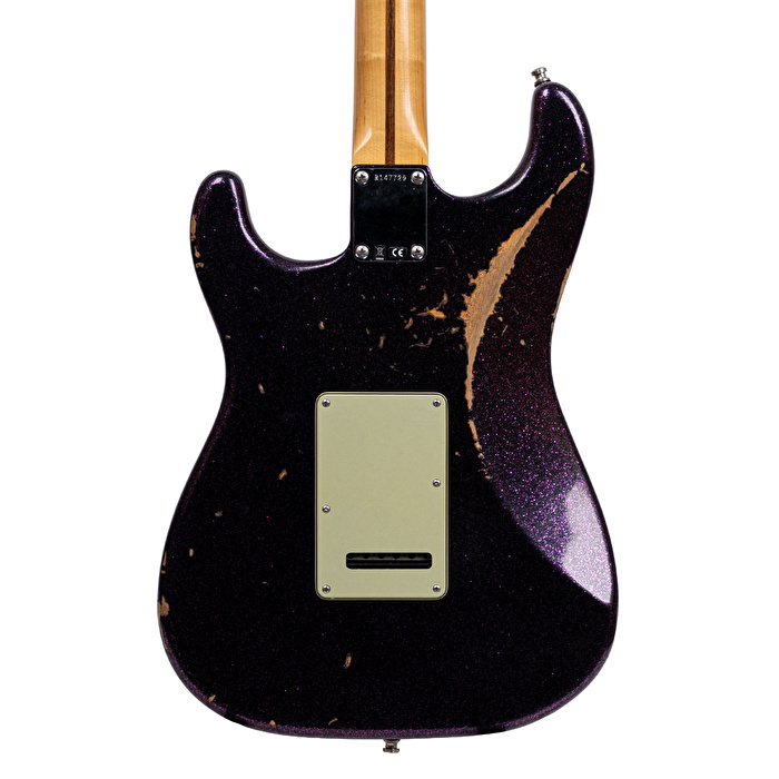 Fender Custom Shop Custom Deluxe Stratocaster HSS Relic Magenta Sparkle Elektro Gitar