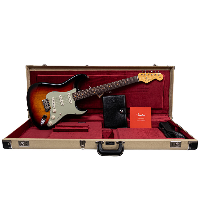 Fender Custom Shop 1963 Stratocaster NOS 3 Renk Sunburst Elektro Gitar