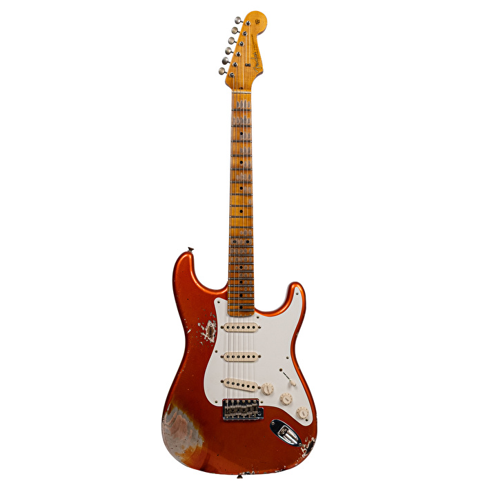 Fender Custom Shop 1957 Stratocaster Heavy Relic Aged Candy Tangerine Elektro Gitar