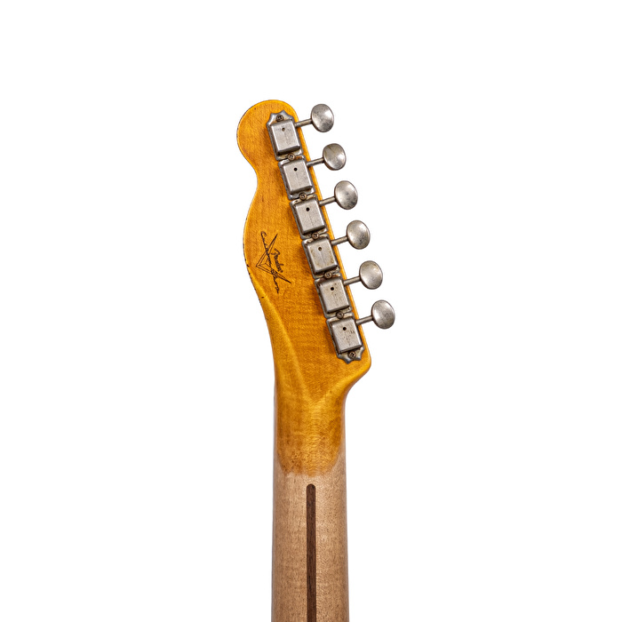 Fender Custom Shop Cunife Blackguard Telecaster Bigsby Heavy Relic Aged Nocaster Blonde Elektro Gitar