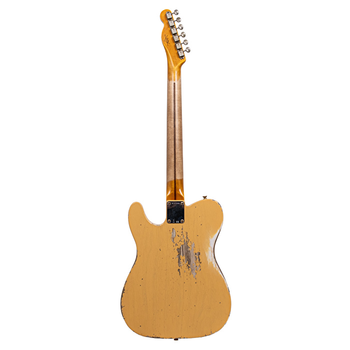 Fender Custom Shop Cunife Blackguard Telecaster Bigsby Heavy Relic Aged Nocaster Blonde Elektro Gitar