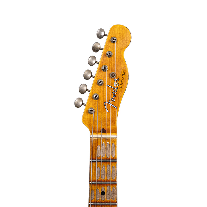 Fender Custom Shop Cunife Blackguard Telecaster Bigsby Heavy Relic Aged Nocaster Blonde Elektro Gitar