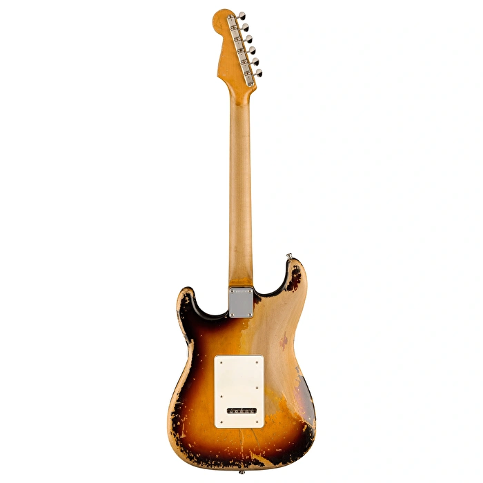 Fender Custom Shop Masterbuilt  by Paul Waller - John Frusciante Stratocaster Super Heavy Relic 3 Renk Sunburst Elektro Gitar