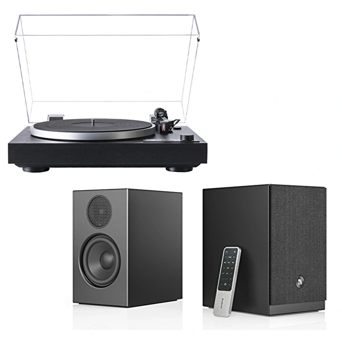 Audio Pro A28 W Black Hoparlör, Dual CS 429 Black Pikap Hi-Fi Müzik Sistemi
