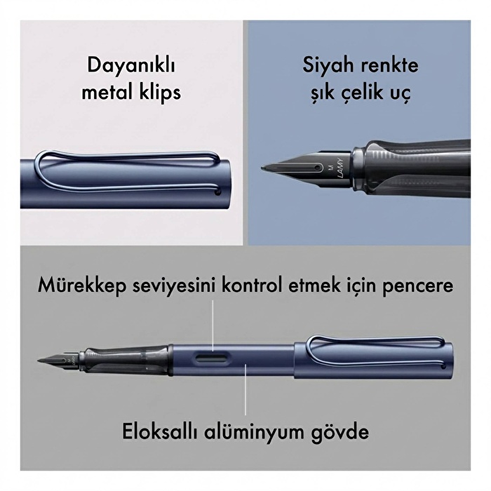 LAMY Lx Dolma Kalem Mavi Kaplama Klips M Uç