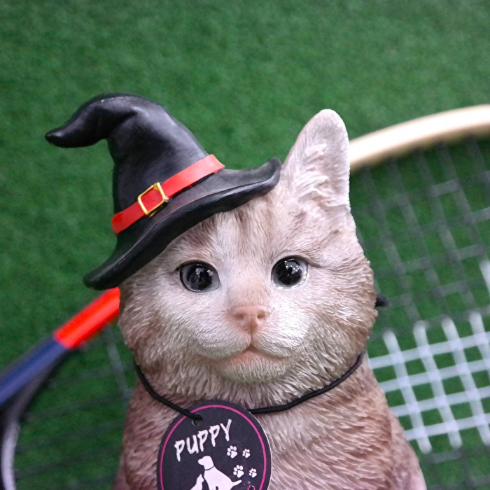 GIFTPOINT GP-3374 - Halloween Kedi Gri Oturan