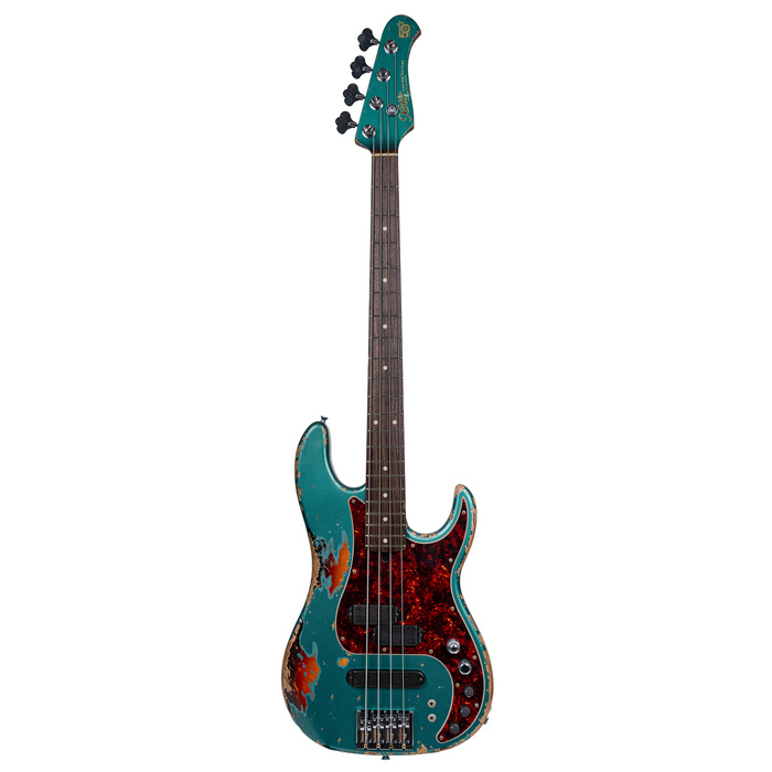 Xotic Limited Edition Zuhal 50.Yıl California XJ-1T/098 Heavy Aged HRI System Sherwood Green Over 3 Renk Sunburst Bas Gitar