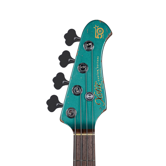 Xotic Limited Edition Zuhal 50.Yıl California XJ-1T/098 Heavy Aged HRI System Sherwood Green Over 3 Renk Sunburst Bas Gitar