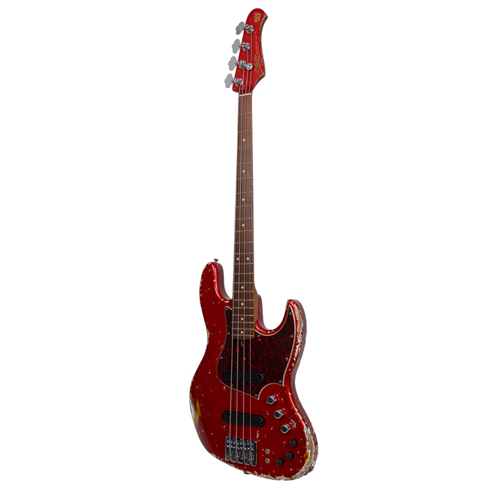 Xotic Limited Edition Zuhal 50.Yıl California XJ-1T/3898 Heavy Aged Candy Apple Red Bas Gitar