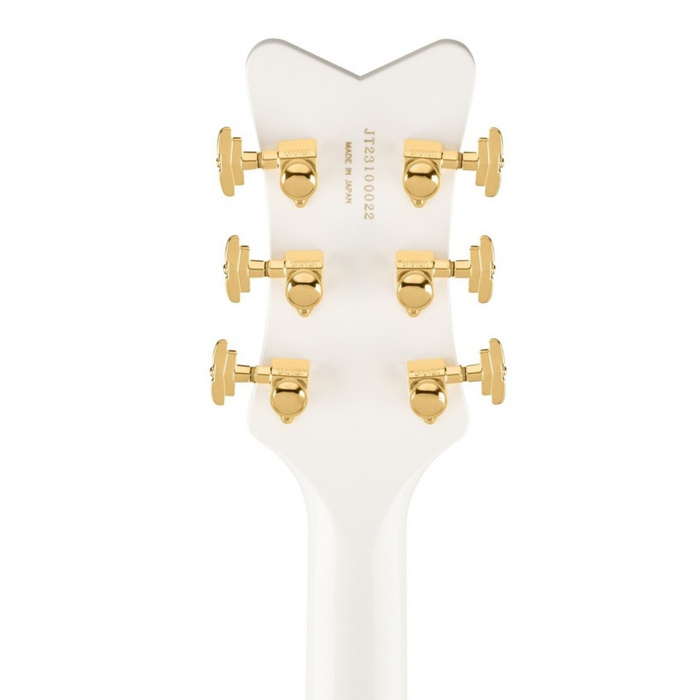 Gretsch Falcon Hollow Body With String-Thru Bigsby Gold HW White Elektro Gitar