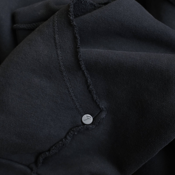 FENDER® Wash Raw Edge Antrasit Hoodie