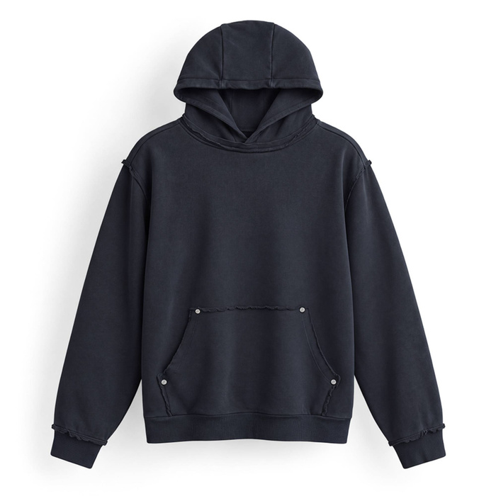 FENDER® Wash Raw Edge Antrasit Hoodie