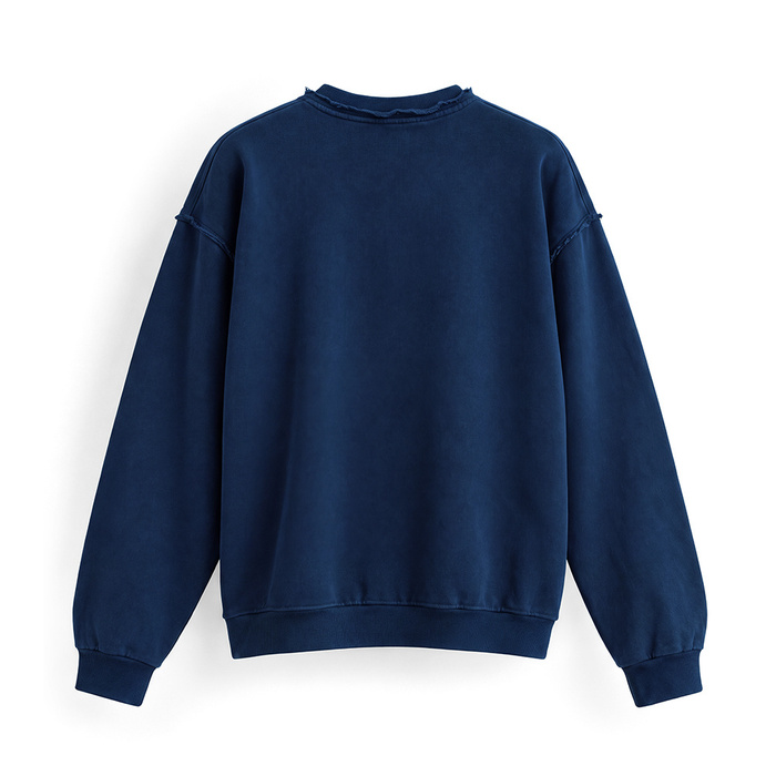 FENDER® Wash Embroidered Lacivert Sweetshirt