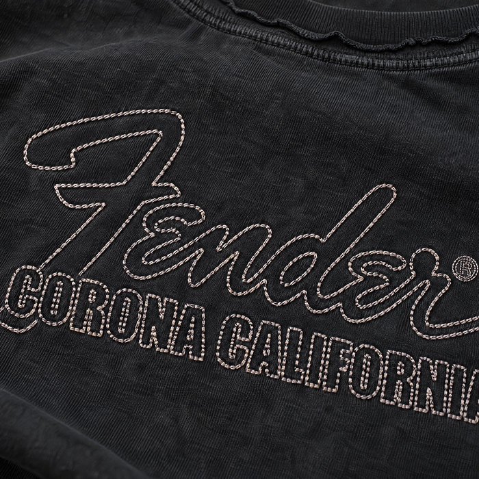 FENDER® Wash Embroidered Antrasit T-Shirt