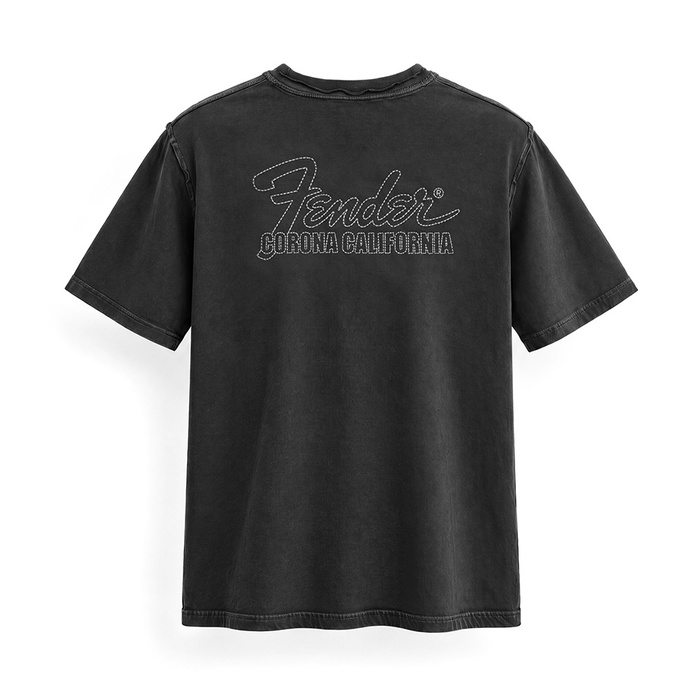 FENDER® Wash Embroidered Antrasit T-Shirt