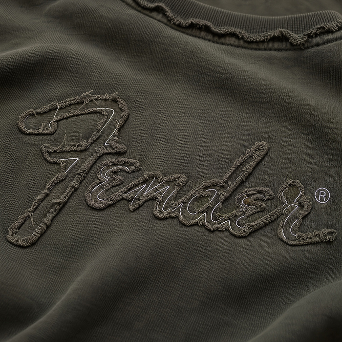 FENDER® Wash Raw Edge Mint Yeşili Sweetshirt