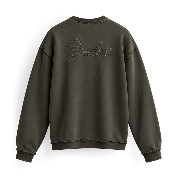 FENDER® Wash Raw Edge Mint Yeşili Sweetshirt