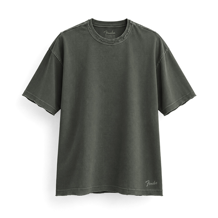 FENDER® Wash Raw Edge Grafik Mint Yeşili T-Shirt