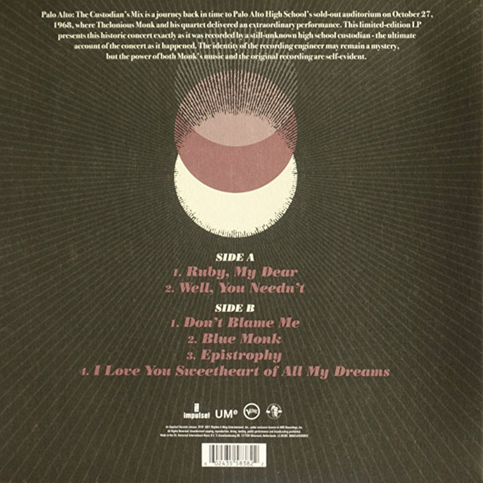 Thelonious Monk – Palo Alto: The Custodian's Mix