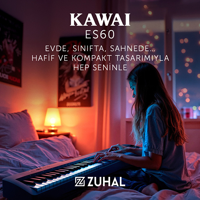 KAWAI ES60B SET Siyah Taşınabilir Dijital Piyano (Stand Dahil)