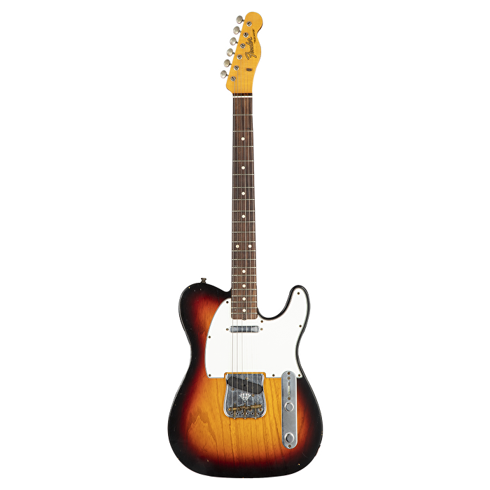 Fender Custom Shop Postmodern Journeyman Relic Telecaster Gülağacı Klavye 3 Tone Sunburst Elektro Gitar