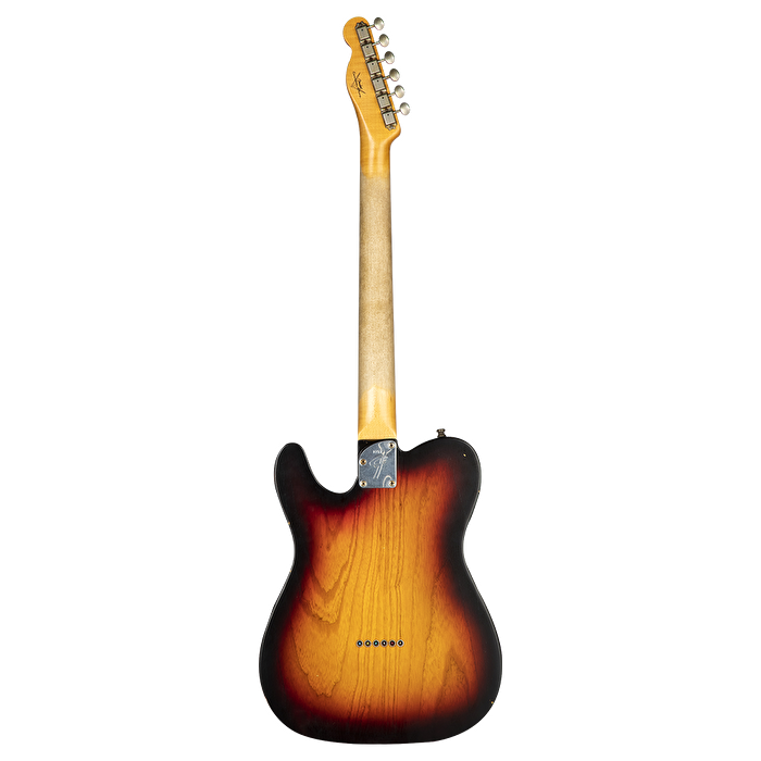 Fender Custom Shop Postmodern Journeyman Relic Telecaster Gülağacı Klavye 3 Tone Sunburst Elektro Gitar