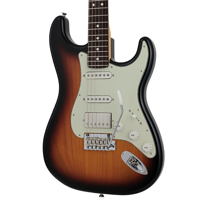 Fender 2024 Collection Made in Japan Hybrid II Stratocaster HSS Gülağacı Klavye 3 Ton Sunburst w/Bag Elektro Gitar