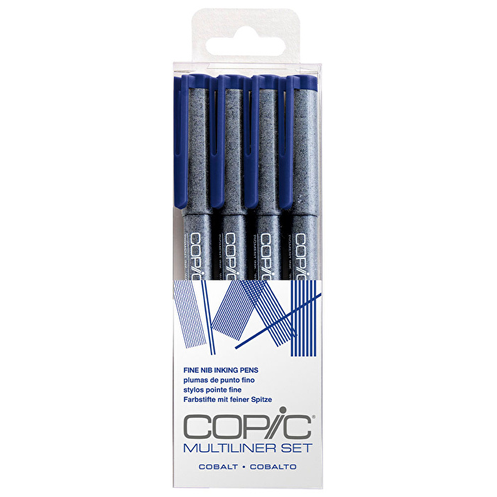 COPIC Multiliner Cobalt Kalem Seti (0,05, 0,1, 0,3, 0,5)