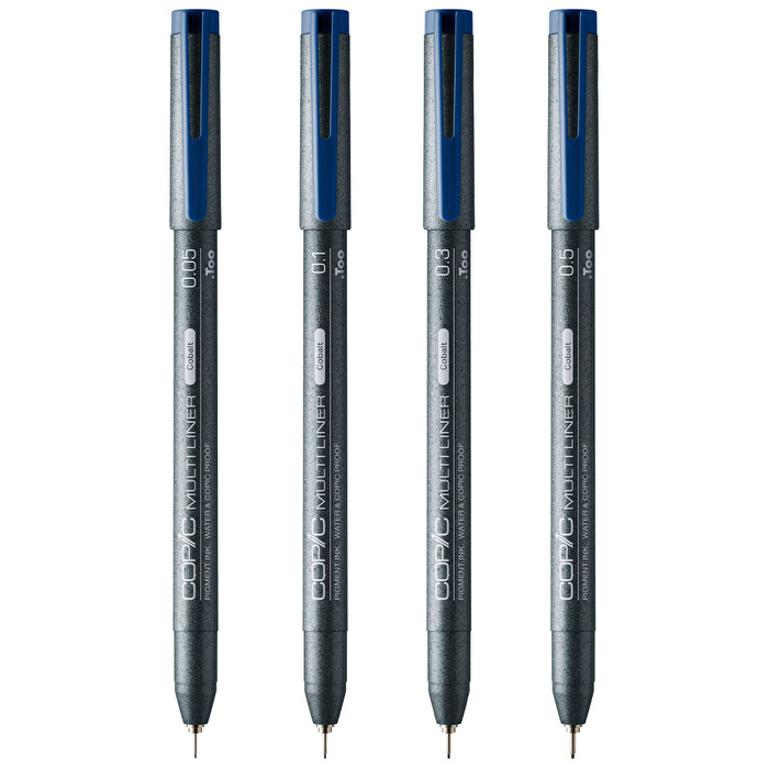 COPIC Multiliner Cobalt Kalem Seti (0,05, 0,1, 0,3, 0,5)