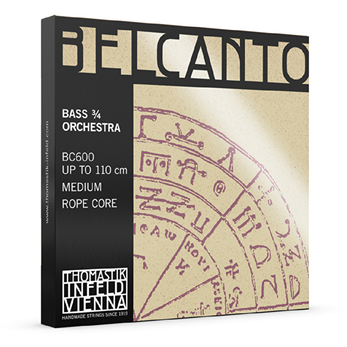 THOMASTIK BC600 Double Bass Belcanto 3/4 Medium Orchestra Kontrbas Teli (Set)