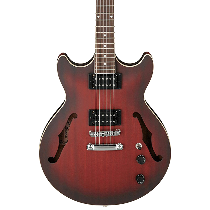 Ibanez AM53-SRF Artcore Serisi Hollow Body Sunburst Red Flat Rosewood Klavye Elektro Gitar