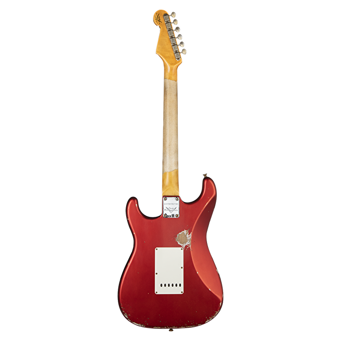 Fender Custom Shop W21 Limited Edition 1959 Stratocaster Relic Gülağacı Klavye Faded Aged Candy Apple Red Elektro Gitar