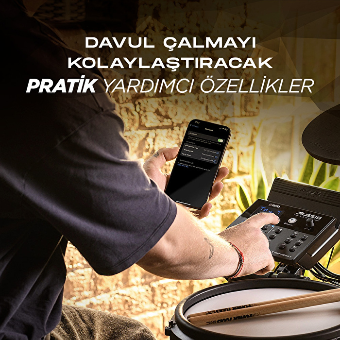 ALESIS Nitro MAX 8 Parça Elektronik Davul Seti - Bluetooth ve BFD Sesleri Dahil