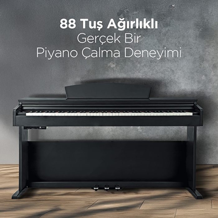 KOZMOS KHP-165WH Beyaz Dijital Piyano (Tabure & Kulaklık Hediyeli)