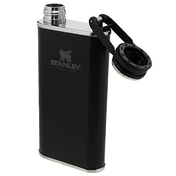 STANLEY 0.23L Classic Easy Fill Wide Mouth Flask - Matte Black Matara