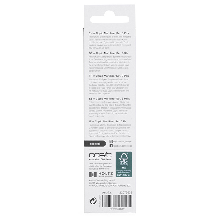 COPIC Multiliner Classic Color 3lü Set