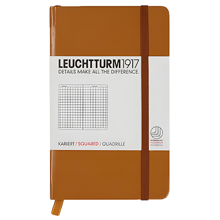 LEUCHTTURM Not Defteri Cep Boy (A6) Kareli, Karamel