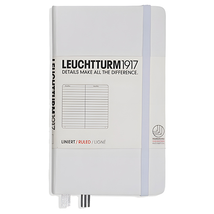 LEUCHTTURM Not Defteri Cep Boy (A6) Çizgili, Beyaz