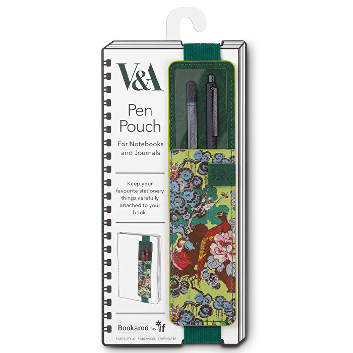 IF Bookaroo Defter Üstü Kalemlik - Yeşil Çiçek Desenli