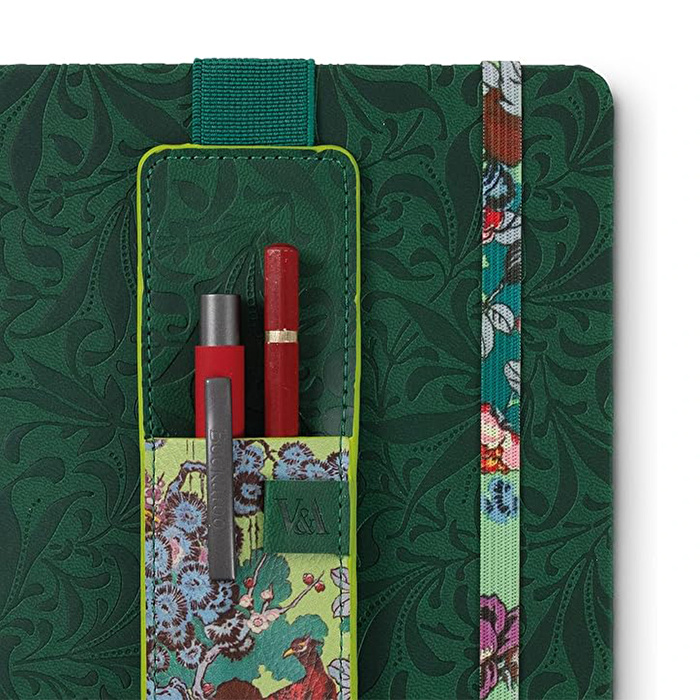 IF Bookaroo Defter Üstü Kalemlik - Yeşil Çiçek Desenli