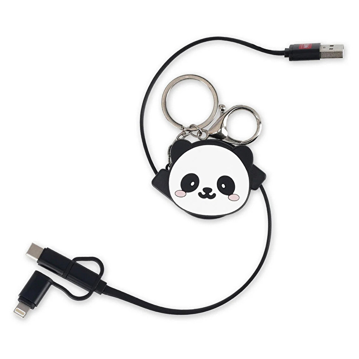 LEGAMI Uzayabilen 3lü Sarj Kablosu Panda