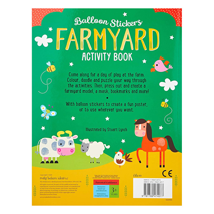MBI - Balloon Stickers Farmyard Activity Book