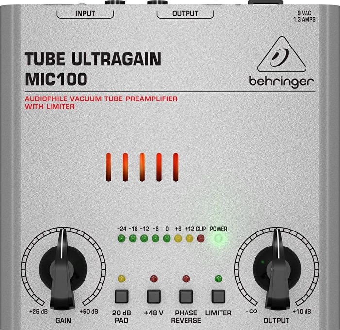 BEHRINGER MIC100 - Tube Ultragain Lambalı Mikrofon Preamfisi