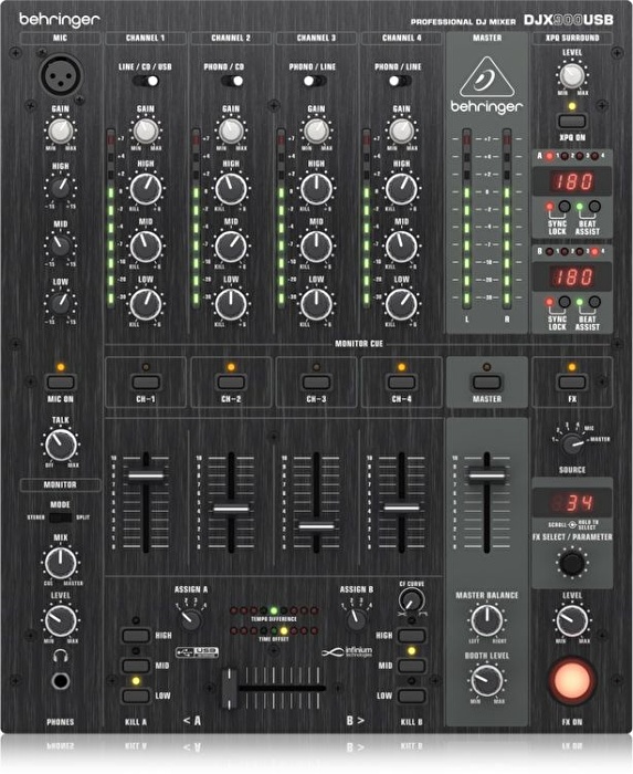 BEHRINGER Pro Mixer DJX900USB 5 Kanallı USB Dj Mikser