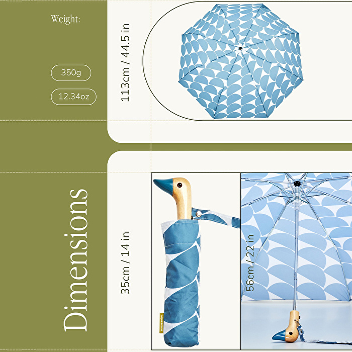 ORIGINAL DUCKHEAD Duck Kompakt Şemsiye - Denim Moon