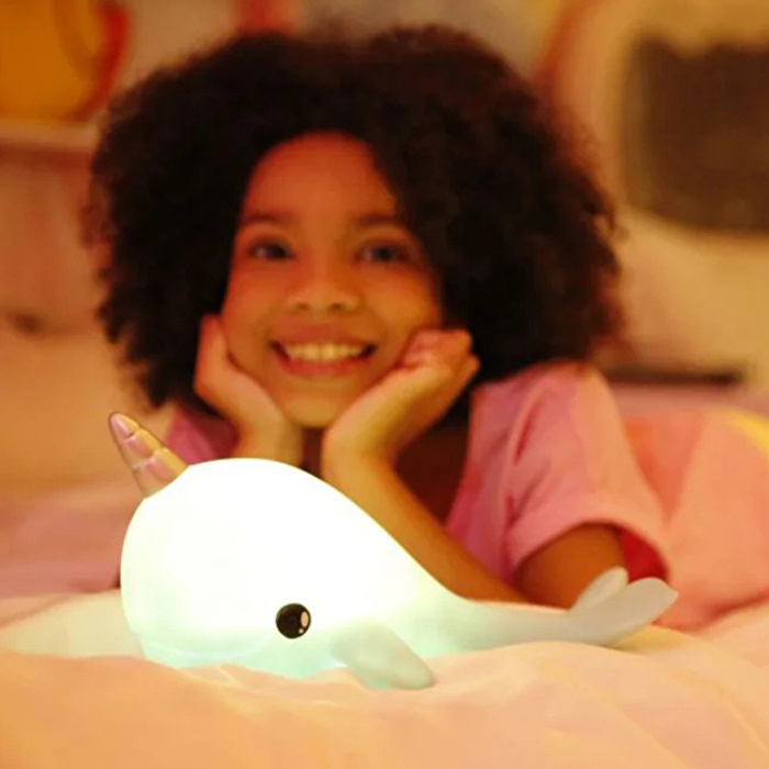 DHINK Narwhal Mavi Gece Lambası