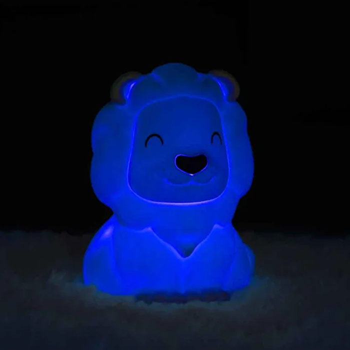 DHINK Silikon Gece Lambası Aslan Sarı