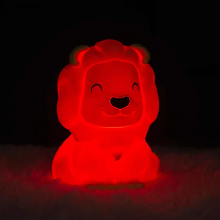 DHINK Silikon Gece Lambası Aslan Sarı