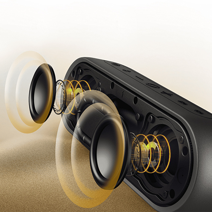 TRIBIT Xsound Plus 2 T-BTS65 30W 24 Saat Oynatma Süresi IPX7 Su Geçirmez Taşınabilir Siyah Bluetooth Hoparlör