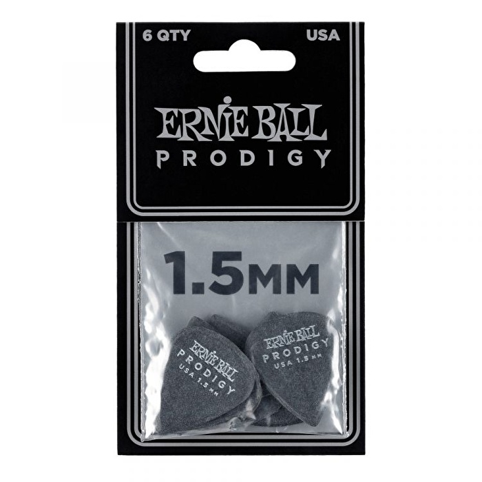 ERNIE BALL P09199 Prodigy Siyah Delrin 1.5 mm 1S 6'lı Paket Pena